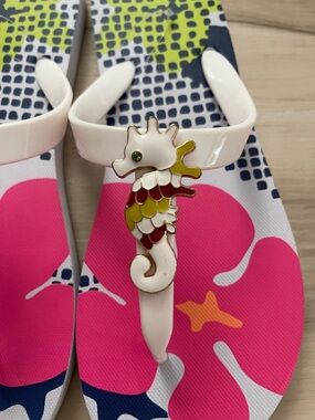 White Seahorse Strap Flip Flops - Cute and Unique Beach Sandals